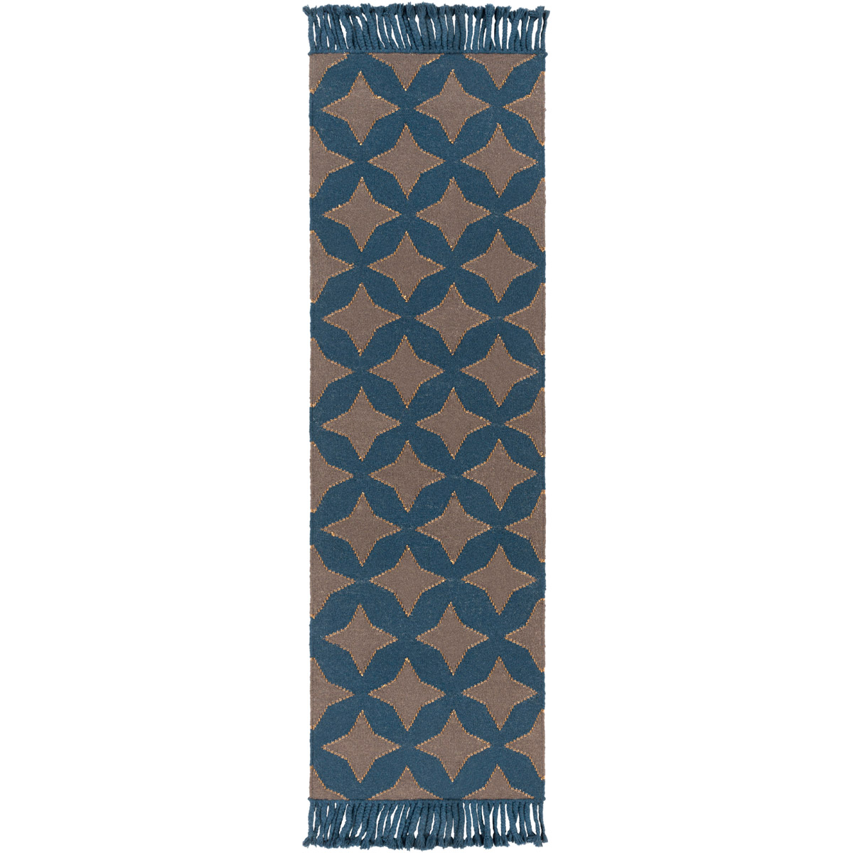 Surya MRI8002-23 Marinda 36 X 24 inch Dark Blue, Dark Brown, Metallic - Gold Rug