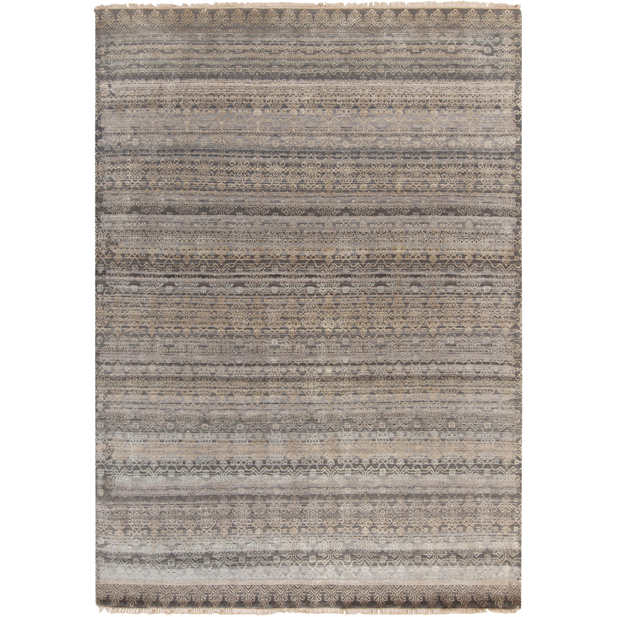 Surya MSH4002-23 Masha 36 X 24 inch Neutral and Brown Area Rug, Wool and Silk