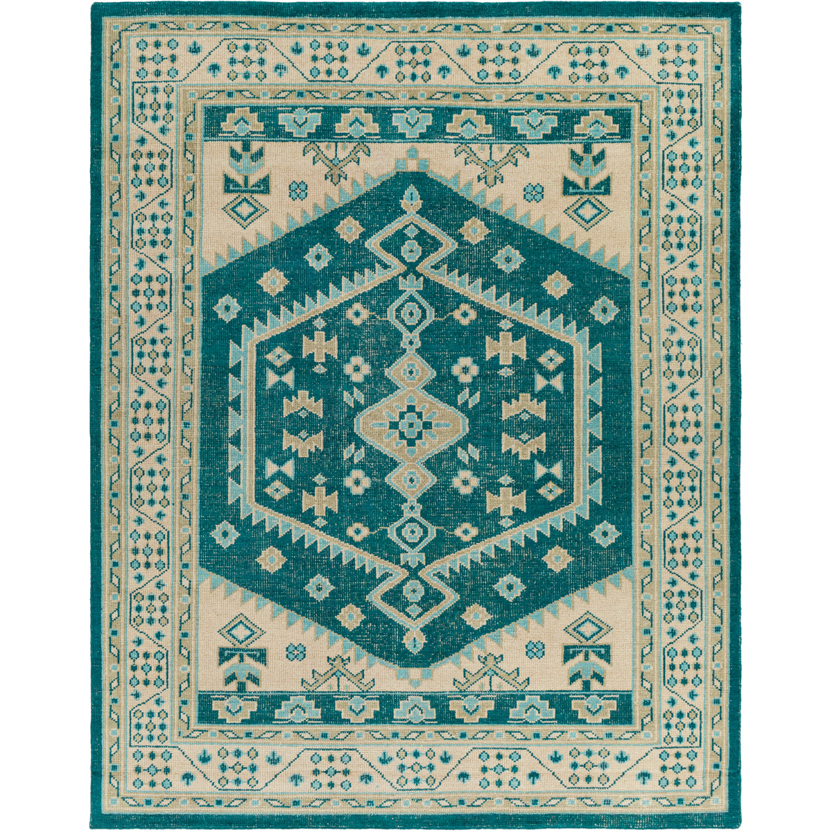 MSL2301-810 8 x 10 ft. Milas Hand Knotted Rectangle Rug - Multi Color