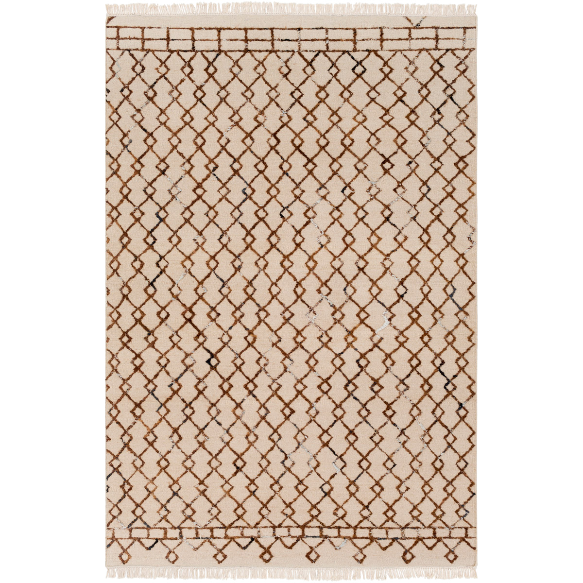 Surya NET1002-810 Nettie 120 X 96 inch Neutral and Brown Area Rug, Wool and Cotton