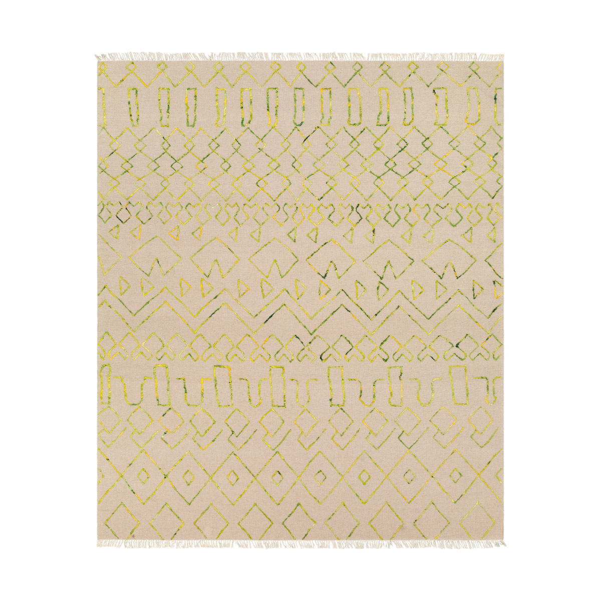 Surya NET1004-810 Nettie 120 X 96 inch Neutral and Green Area Rug, Wool and Cotton