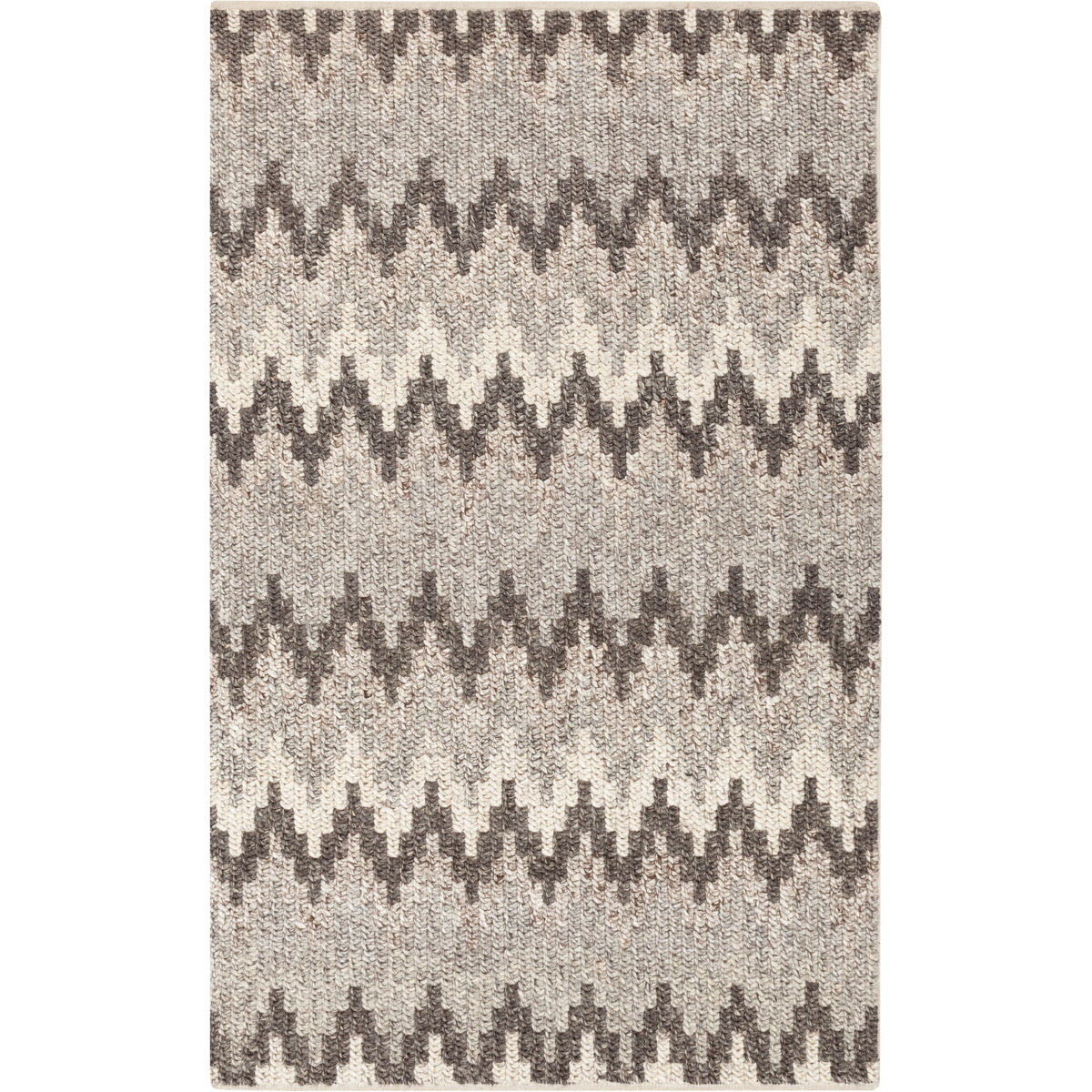 Surya NIC7003-23 Nico 36 X 24 inch Gray and Black Area Rug, Wool and Viscose