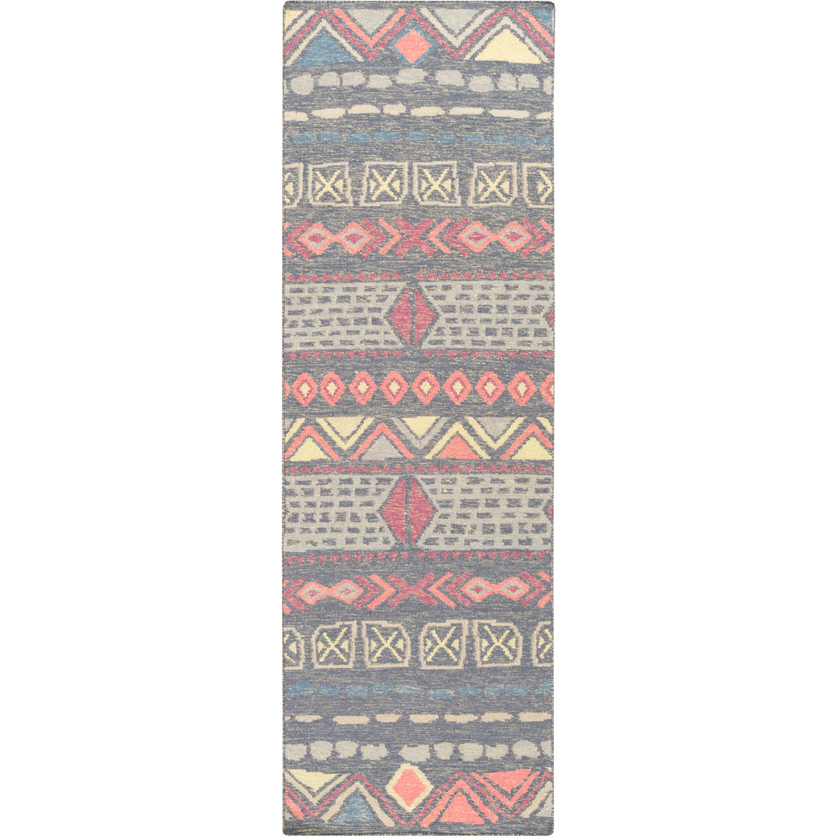 Surya NOD100-23 Nomad 36 X 24 inch Dark Brown, Rose, Bright Yellow, Taupe, Aqua Rug