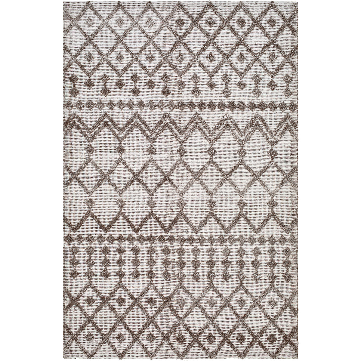 NPO2300-69 6 ft. x 9 ft. Napoli Rectangular Area Throw Rug, Brown