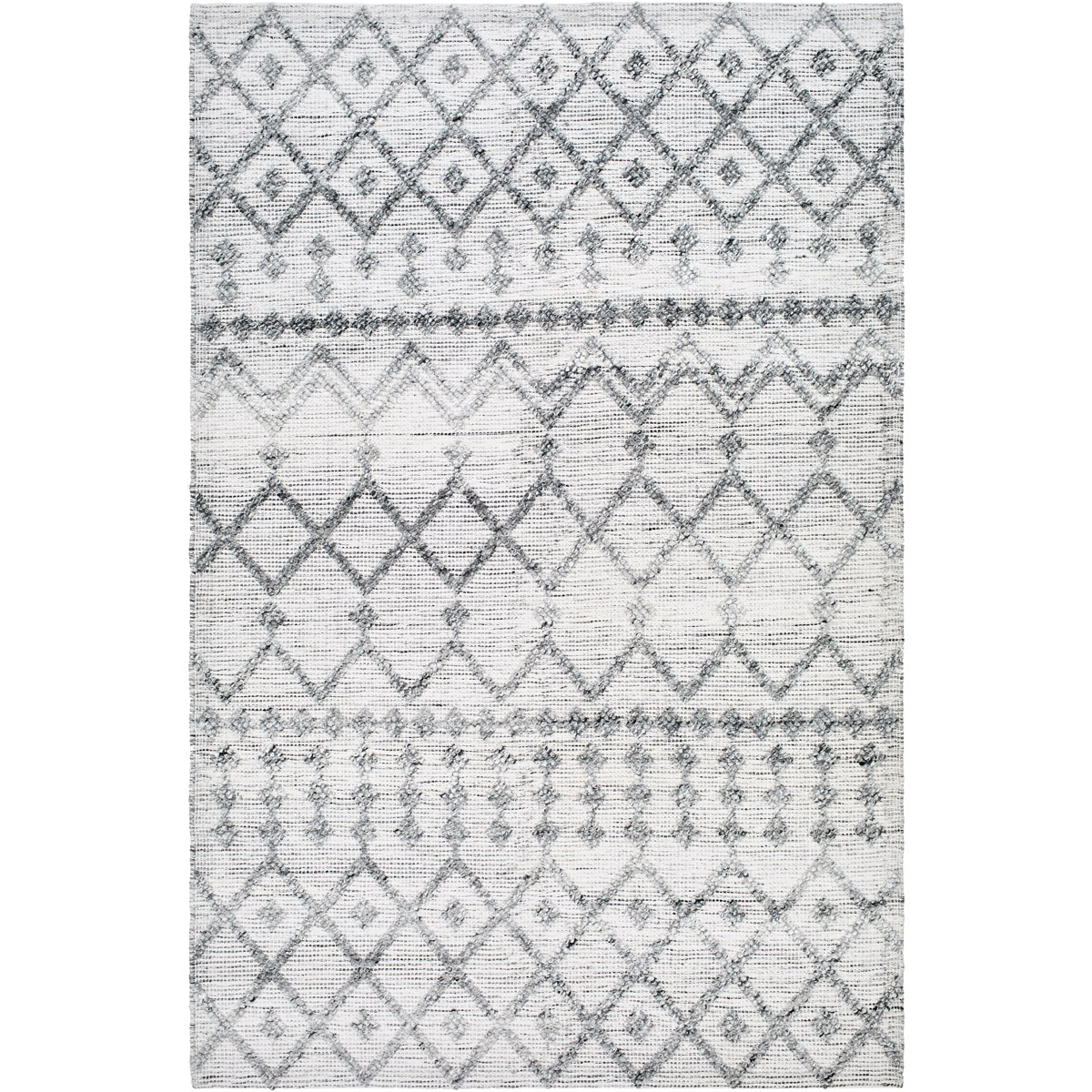 Surya NPO2301-576 Napoli 90 X 60 inch White Rug, Rectangle