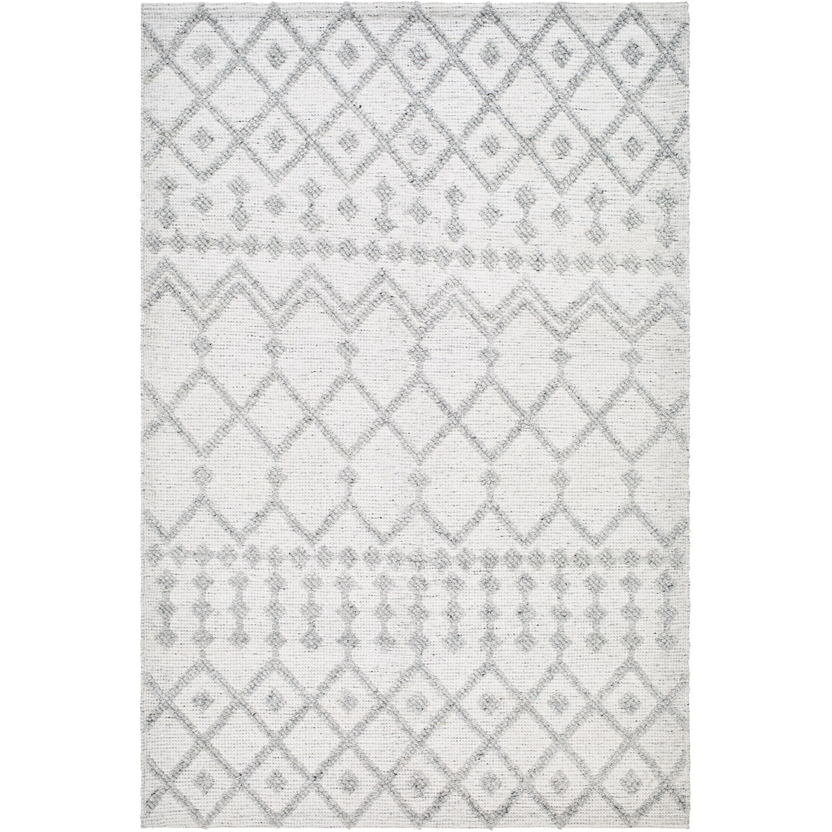 NPO2302-810 8 ft. x 10 ft. Napoli Rectangular Area Throw Rug, Light Gray