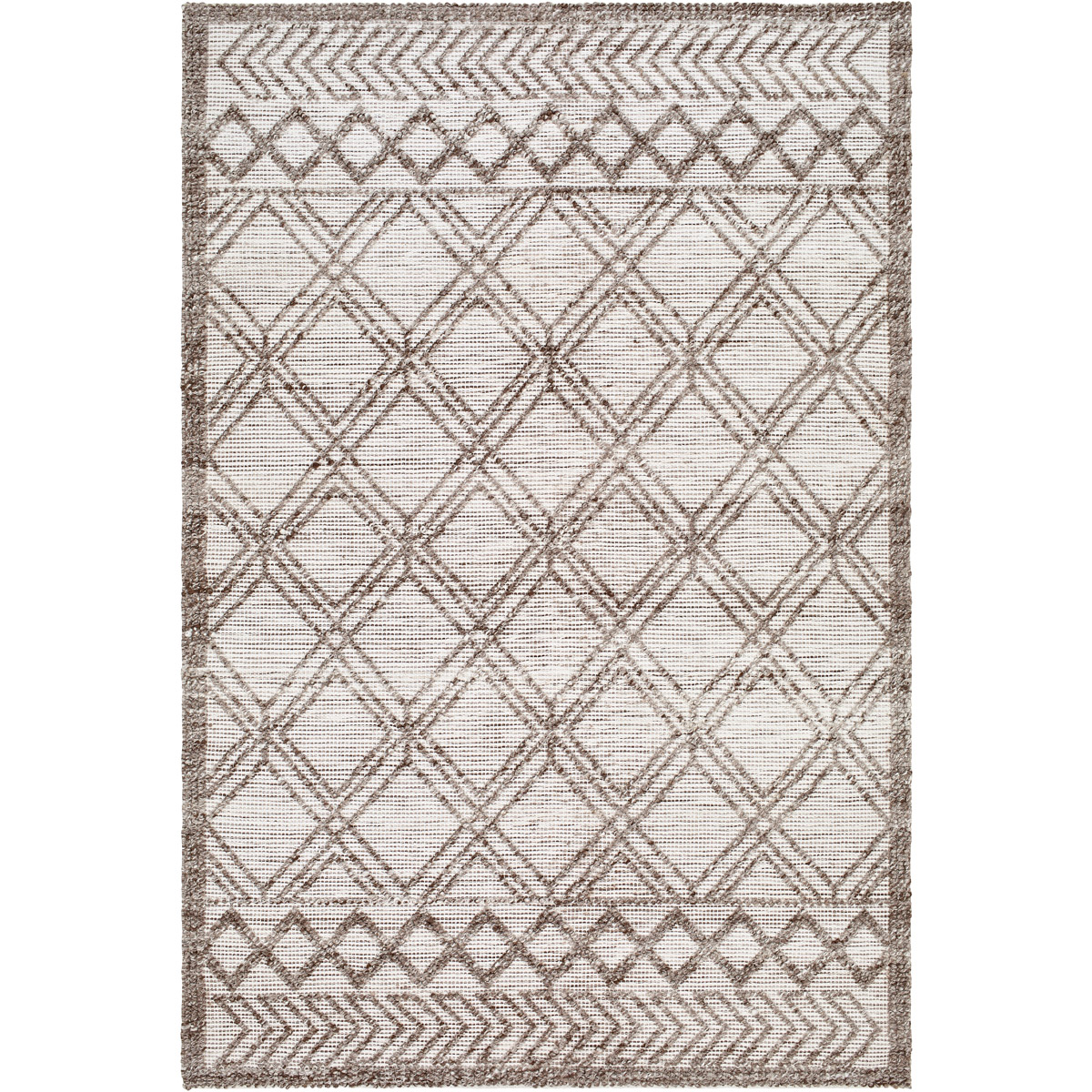 NPO2308-69 6 ft. x 9 ft. Napoli Rectangular Area Rug, Brown