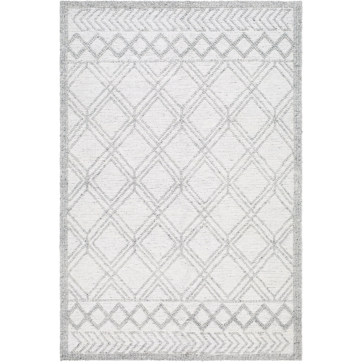 NPO2310-69 6 ft. x 9 ft. Napoli Rectangular Area Rug, Light Gray