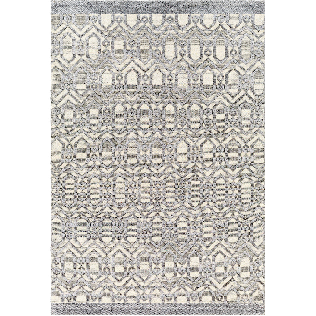 NPO2317-69 6 ft. x 9 ft. Napoli Rectangular Area Throw Rug, Gray & Beige