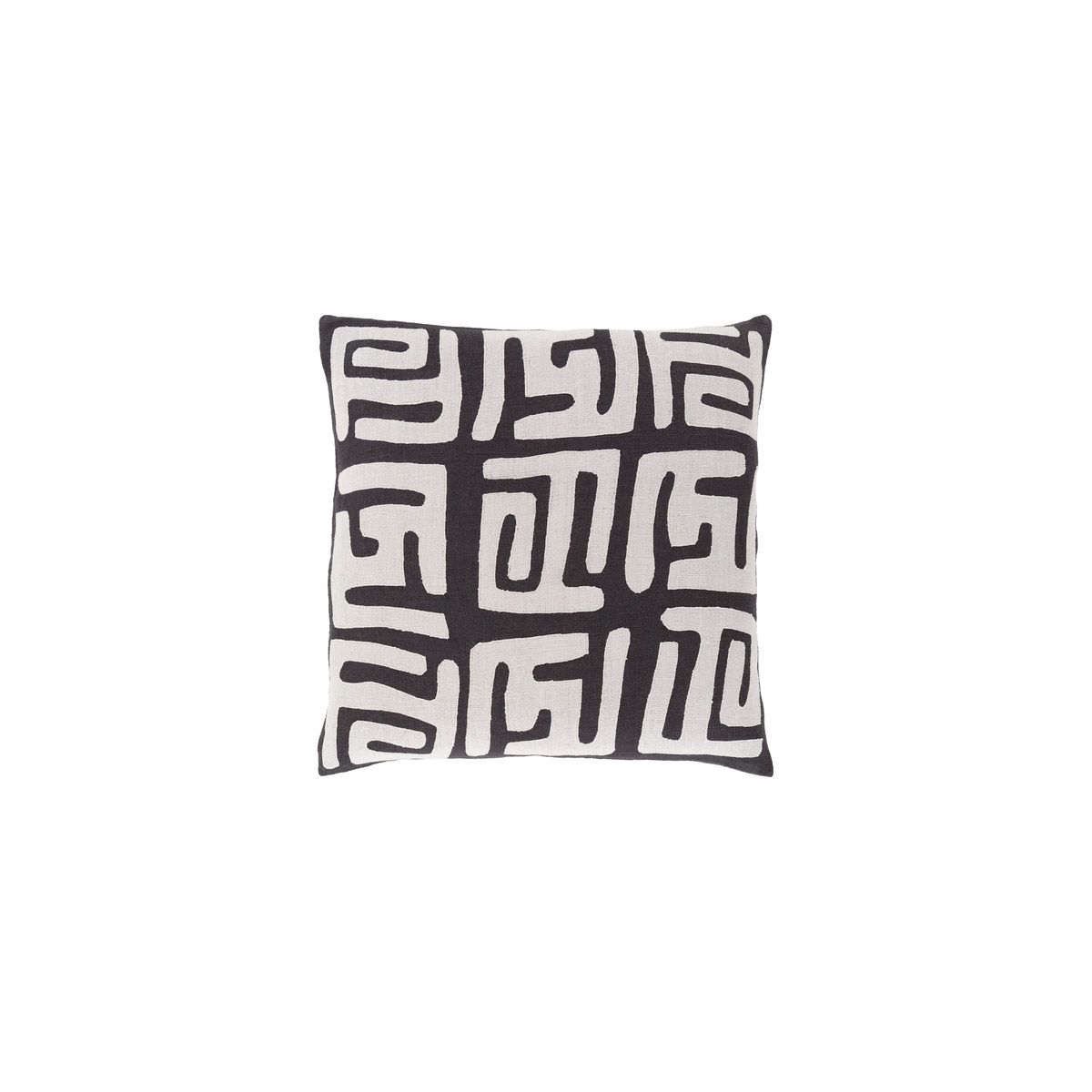 Surya NRB006-2222P Nairobi 22 X 22 inch Light Gray and Black Throw Pillow