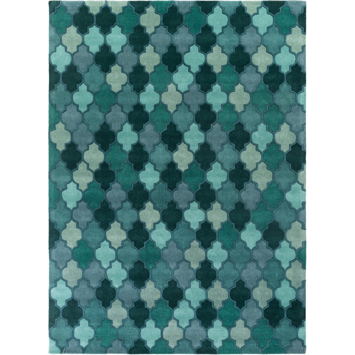 Surya OAS1102-913 Oasis 156 X 108 inch Blue and Green Area Rug, Wool