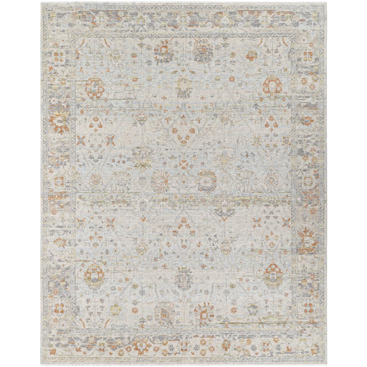 Surya OAT2301-23 Once Upon a Time 34.65 X 23.23 inch Light Gray / Pale Blue / Gray / Tan / Light Olive / Dusty Coral Machine Woven Rug in 2 x 3