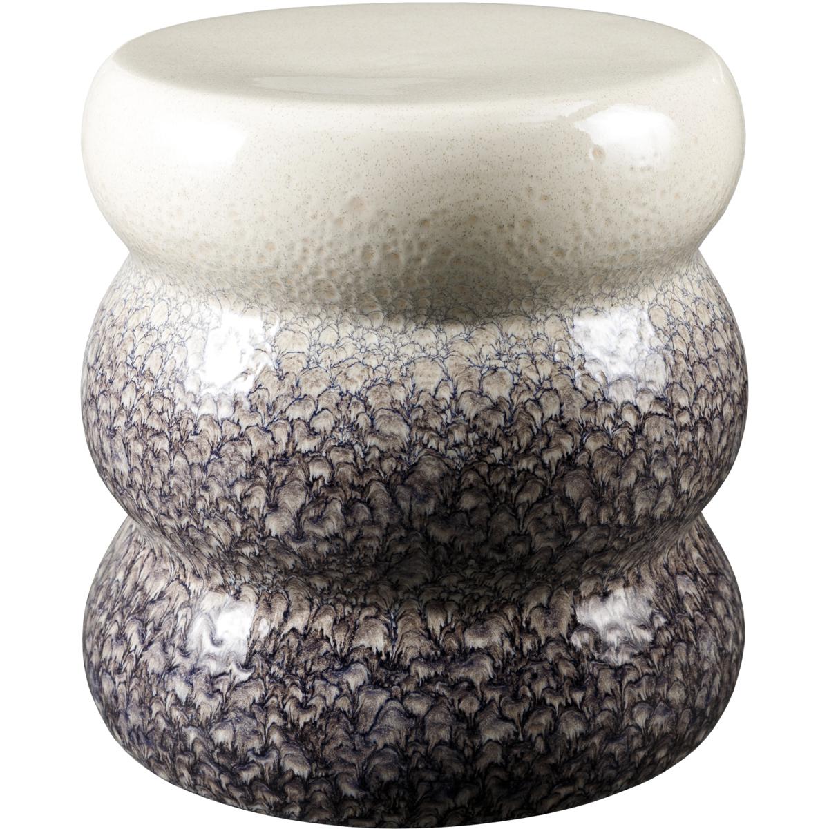 Livabliss by Surya Outdoor Osambela Blue Ceramic Round End Table