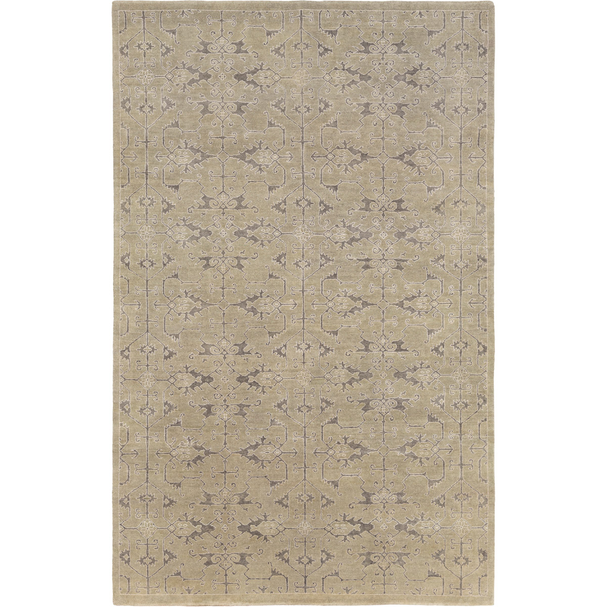 Surya OPE6001-69 Opulent 108 X 72 inch Green and Gray Area Rug, Wool, Cotton, and Viscose