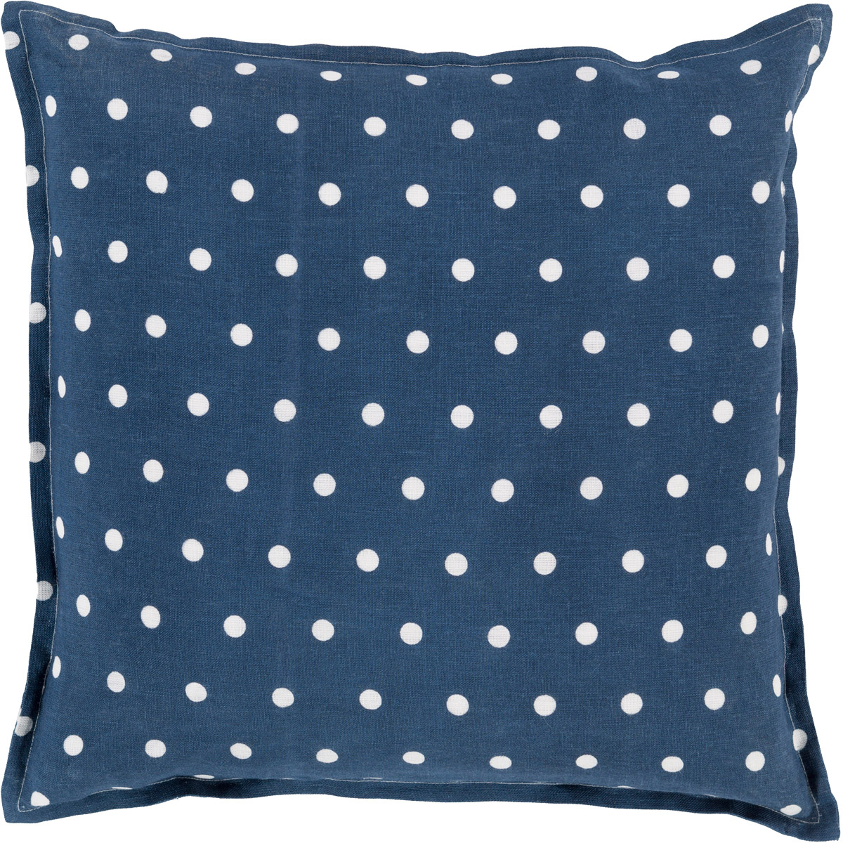 Surya PD009-2222P Polka Dot 22 inch Navy, Cream Pillow Kit