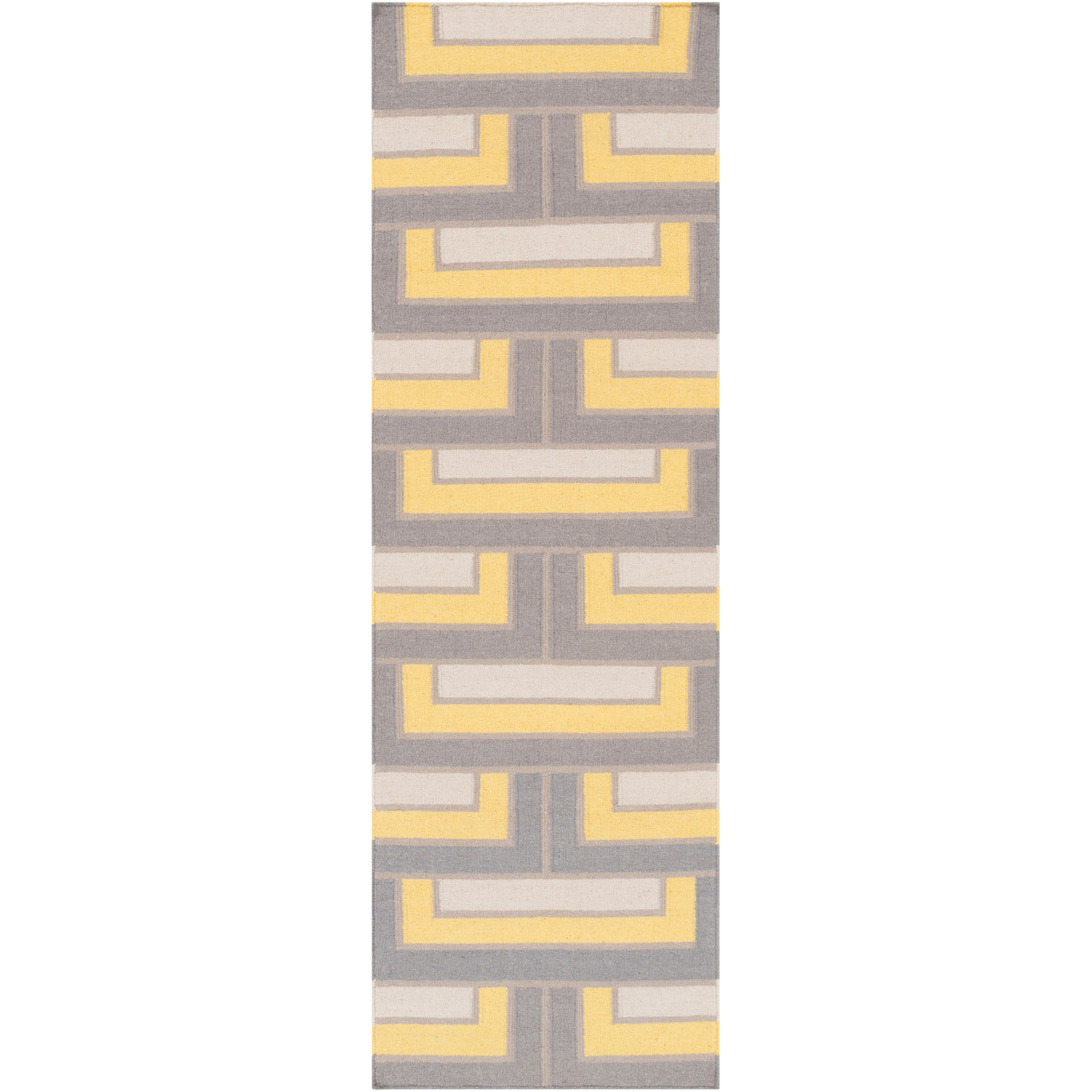 Surya PDG2001-23 Paddington 36 X 24 inch Bright Yellow, Medium Gray, Light Gray, Khaki Rug