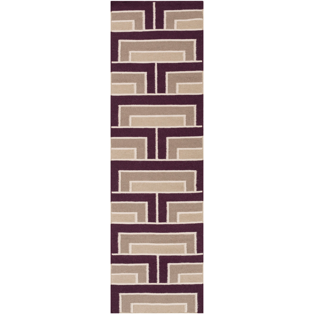 Surya PDG2005-23 Paddington 36 X 24 inch Dark Purple, Taupe, Beige, Dark Brown Rug