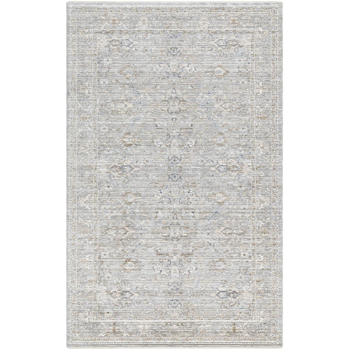 Surya PDT2330233 Presidential 3898 X 2402 inch Light SilverSilverSlateMetallic Silver Machine Woven Rug in 2 x 325