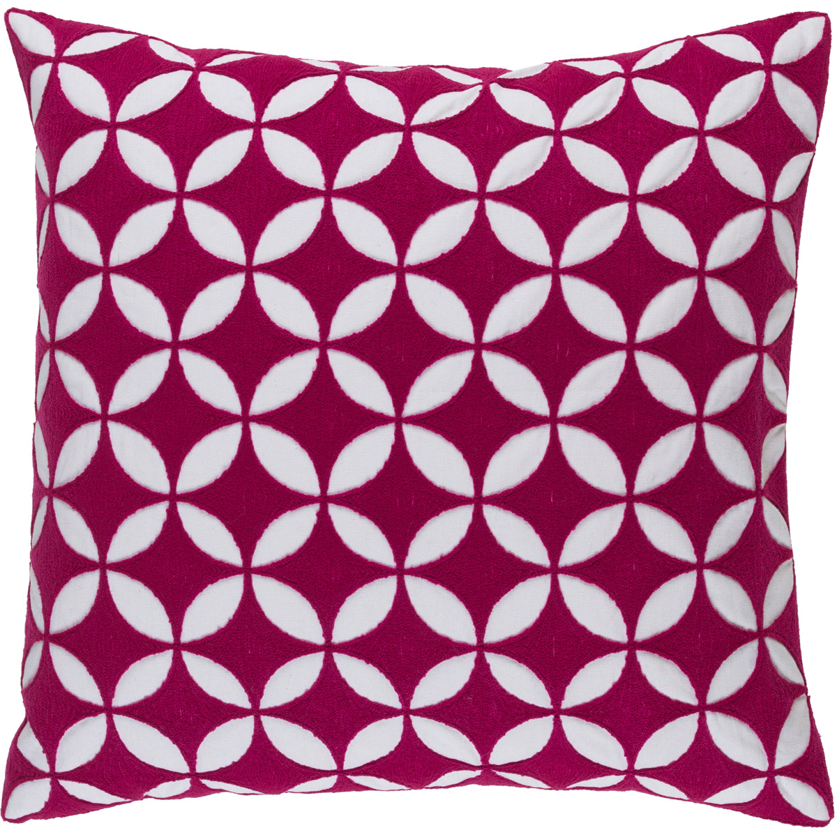 Surya PER002-2222P Perimeter 22 X 22 inch Bright Pink and White Throw Pillow