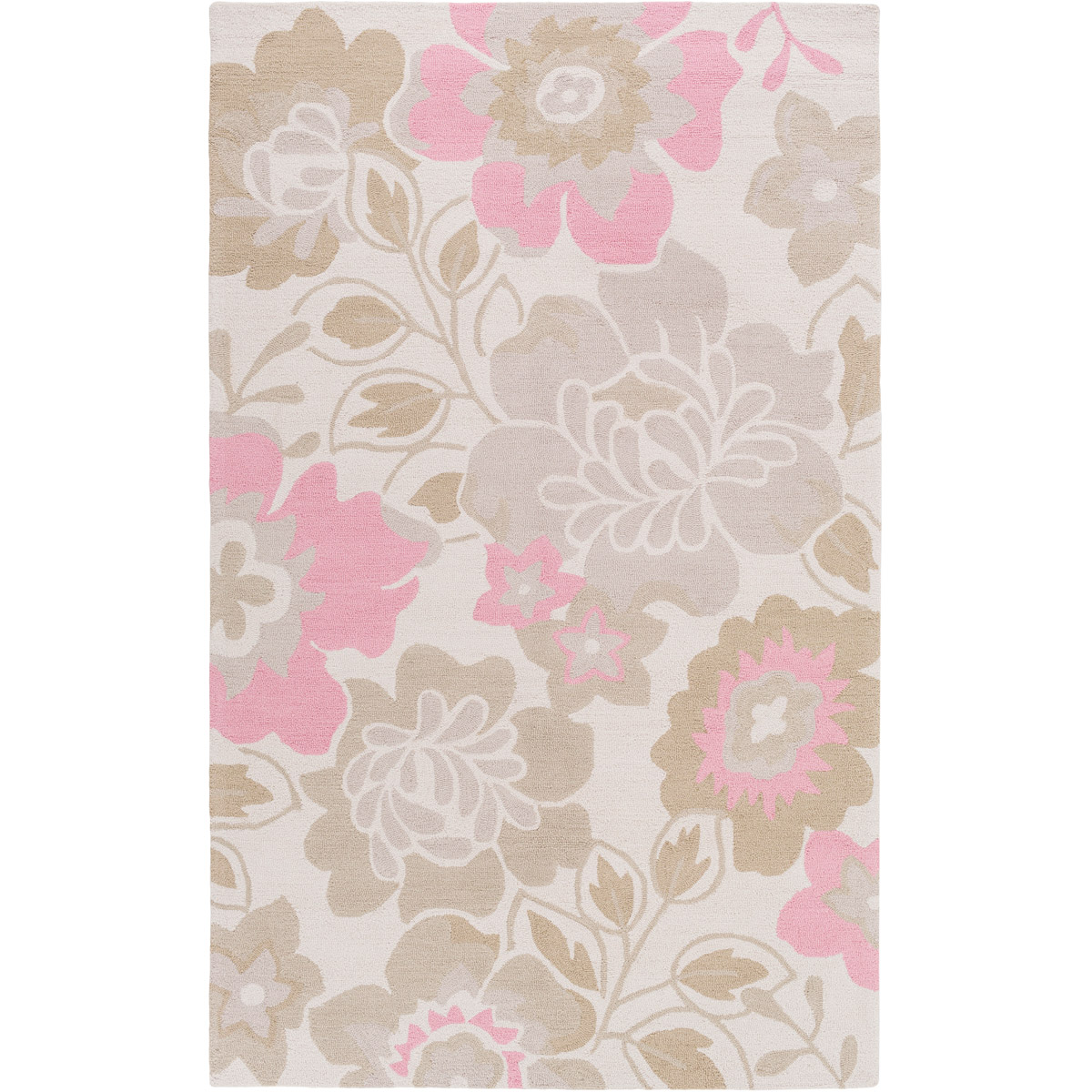 Surya PKB700835 PeekABoo 60 X 36 inch Pink and Neutral Area Rug Poly Acrylic