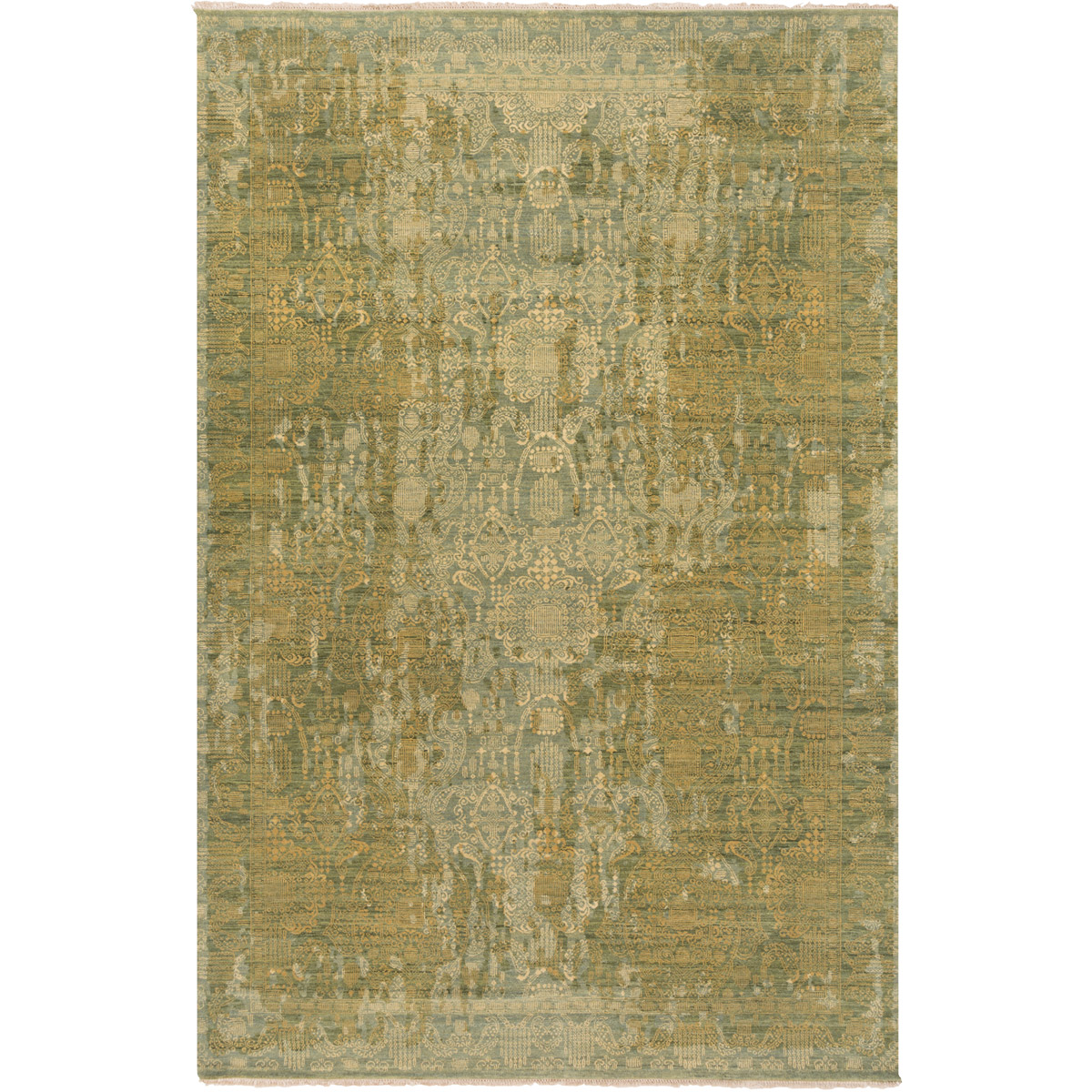 Surya PLC1000-912 Palace 144 X 108 inch Brown and Yellow Area Rug, Wool
