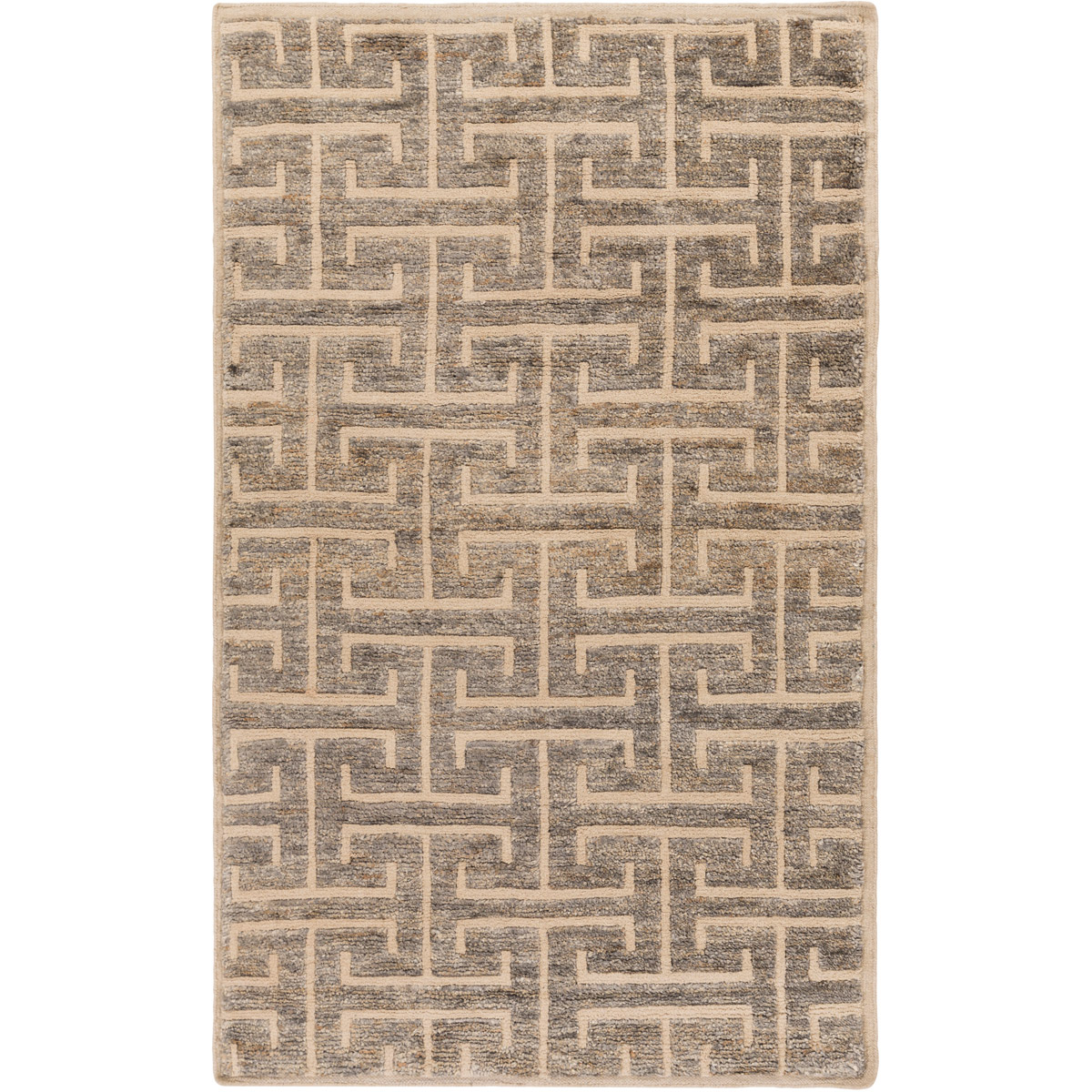 Surya PPY4907-23 Papyrus 36 X 24 inch Gray and Blue Area Rug, Jute and Wool