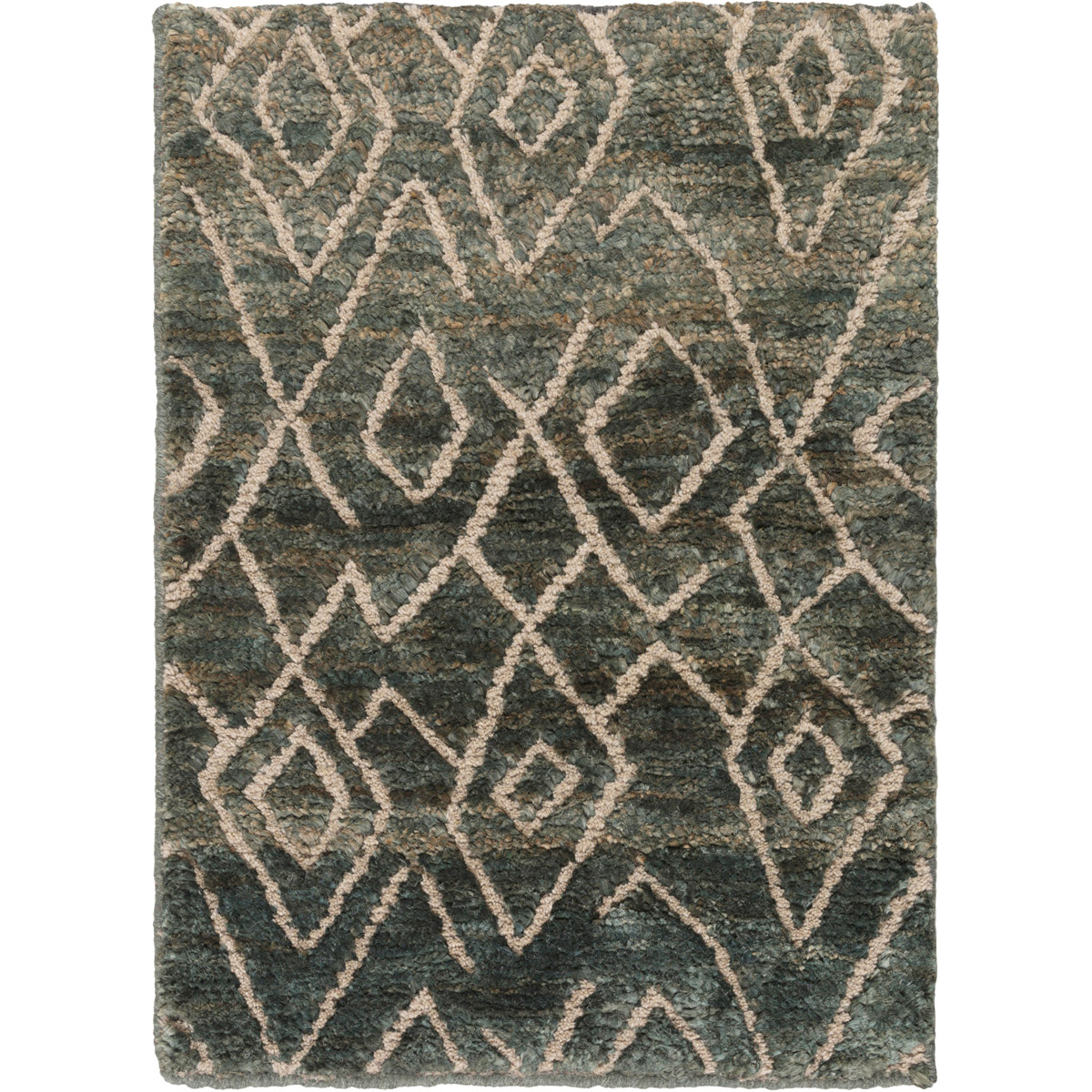 Surya PPY4909-23 Papyrus 36 X 24 inch Black and Brown Area Rug, Jute and Wool