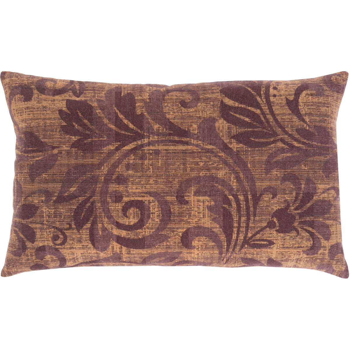 Surya PRC003-1624P Porcha 24 X 16 inch Eggplant/Tan/Camel Pillow Kit, Lumbar