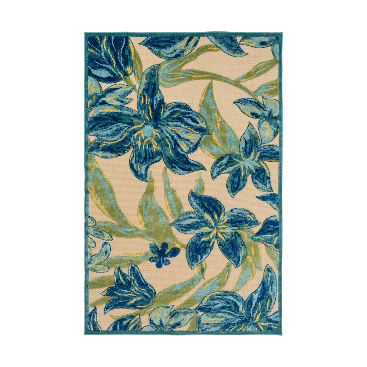 Surya PRT1073-576 Portera 90 X 60 inch Teal/Navy/Dark Green/Bright Yellow/Aqua/Khaki Indoor Area Rug, Polypropylene
