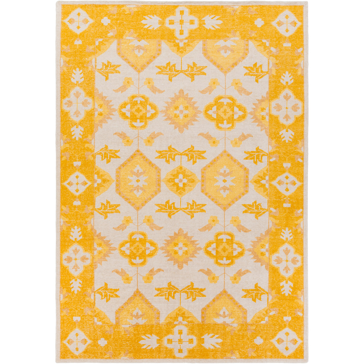 Surya PZR600723 Pazar 36 X 24 inch Burnt Orange Bright Yellow Mustard Beige Rug
