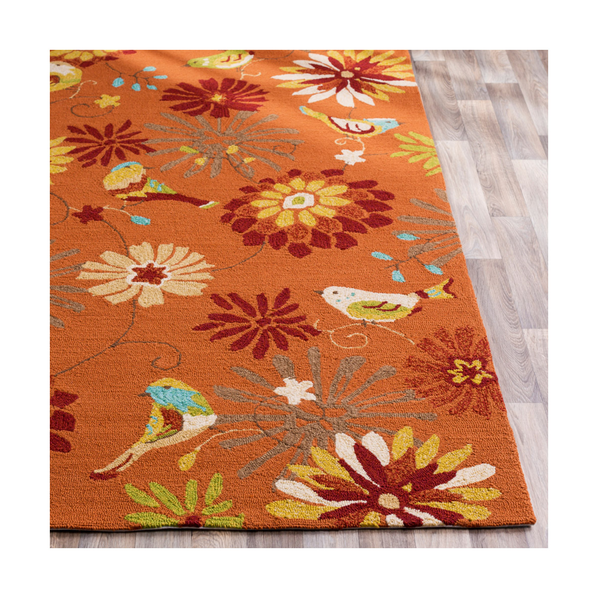 Surya RAI110435 Rain Outdoor Rug Burnt Orange/Mustard/Camel/Dark Brown