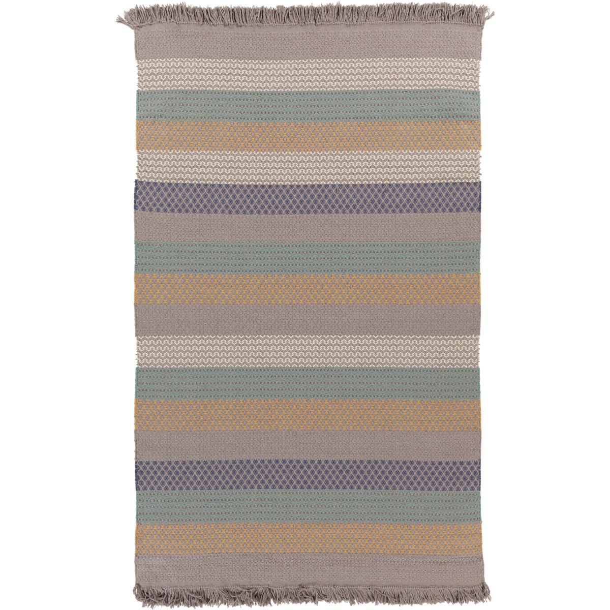Surya RGA4001-23 Riga 36 X 24 inch Teal, Taupe, Mustard Rug
