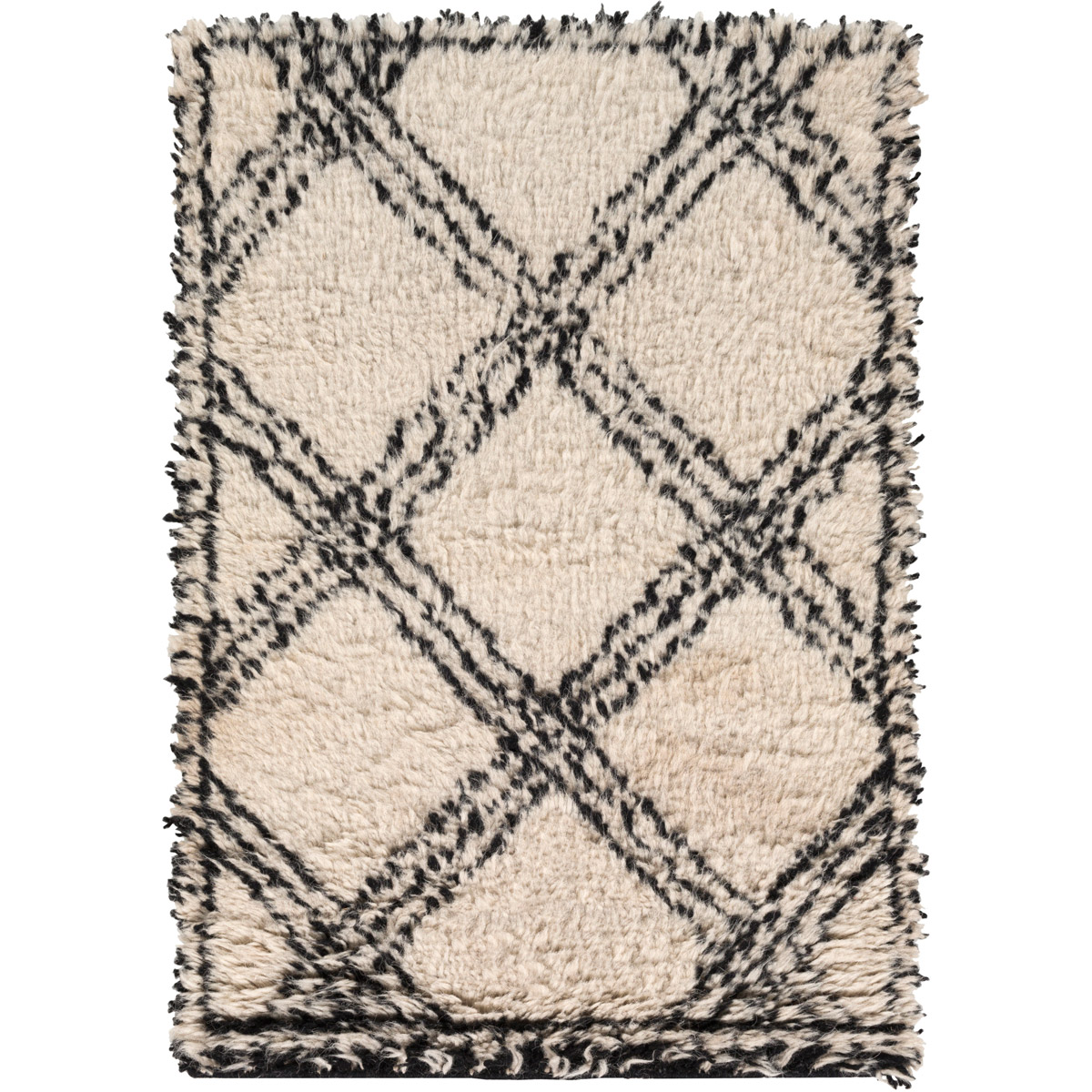 Surya RID3002-23 Riad 36 X 24 inch Black/Ivory Rugs, Wool and Cotton