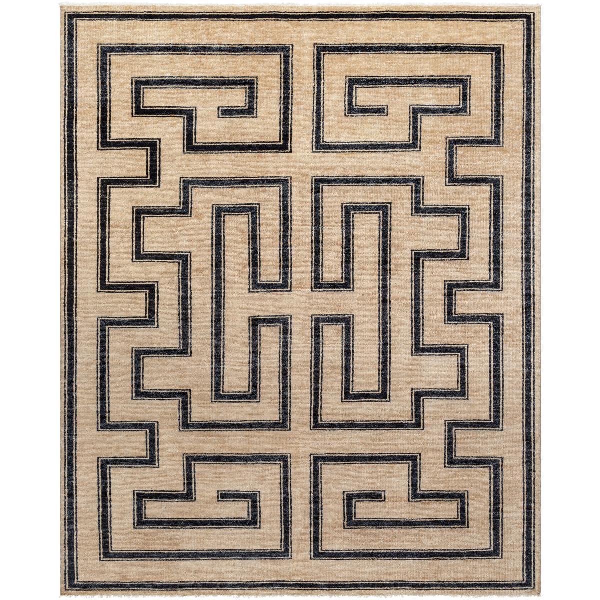 Surya RIV2303-1215 Riviera 180 X 144 inch Khaki / Natural / Black / Nickel / Eggplant / Sage Handmade Rug in 12 x 15