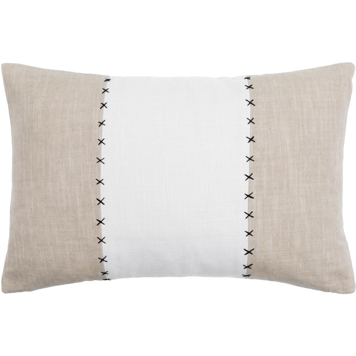 Surya RIZ005-1320P Ritzy 20 X 13 inch Off-White/Ash/Sterling Grey/Light Silver Lumbar Pillow
