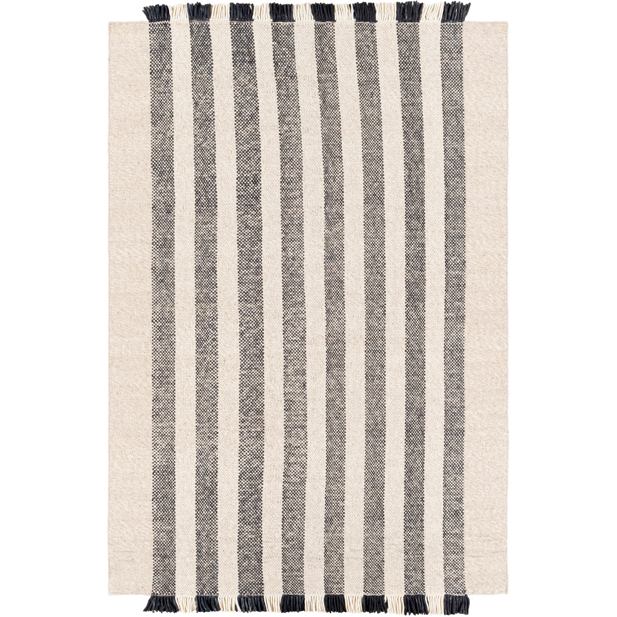 RLI2302-81012 8 ft. 10 in. x 12 ft. Reliance Hand Woven Rectangle Rug - Black, Beige & Cream