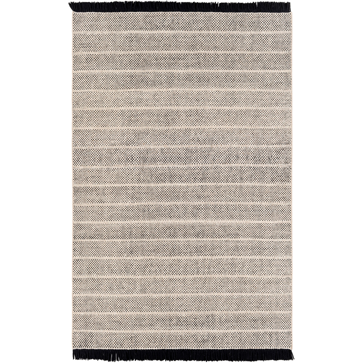 RLI2304-81012 8 ft. 10 in. x 12 ft. Reliance Hand Woven Rectangle Rug - Black & Beige