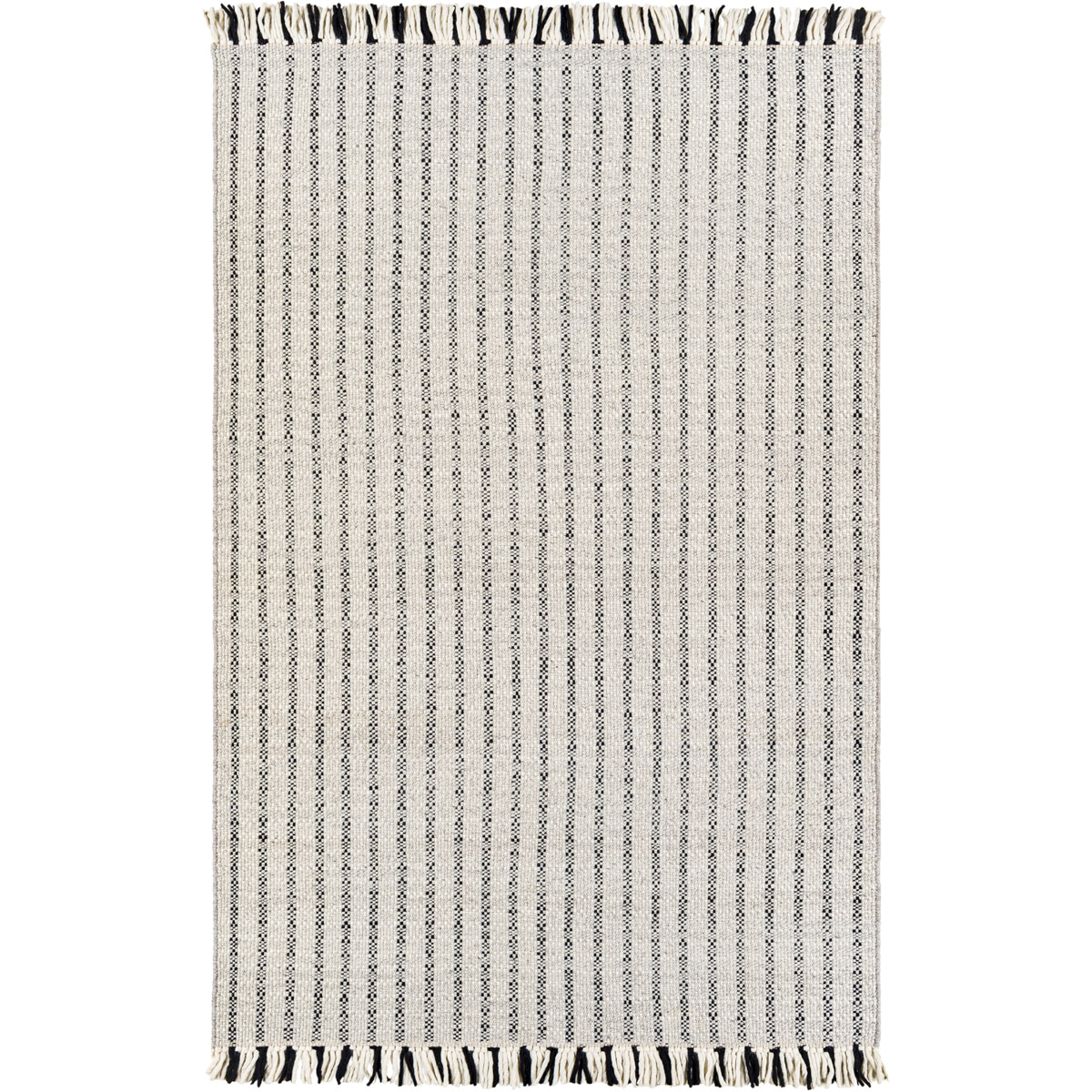 RLI2309-81012 8 ft. 10 in. x 12 ft. Reliance Hand Woven Rectangle Rug - Black, Light Gray & Cream