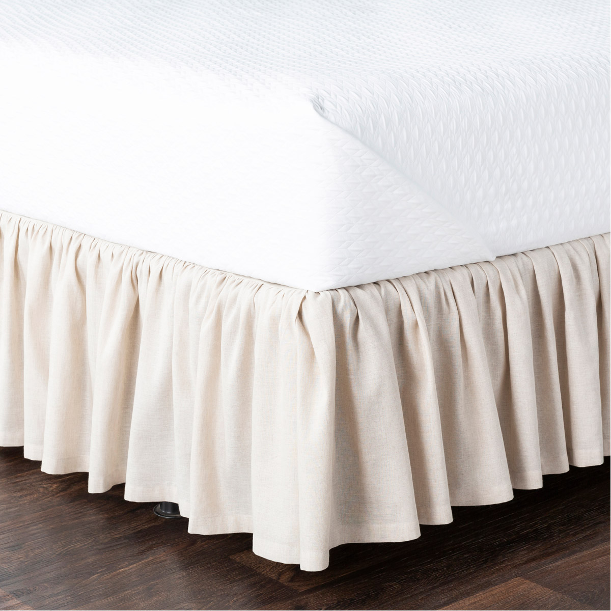 Surya RLSKT1001-KSKT Peyton Ruffle 80 X 78 inch Ivory Bedding