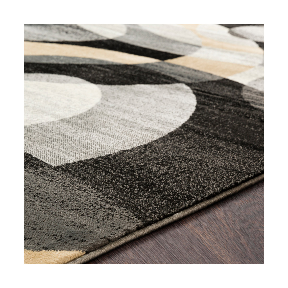 Surya RLY5105233 Riley Area Rug Medium Gray/Charcoal/Beige/Tan/Black