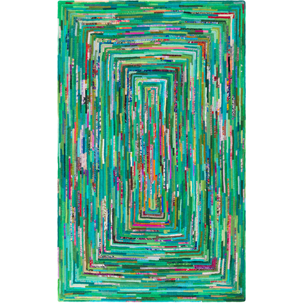 Surya RMB1000-69 Rumba 108 X 72 inch Emerald/Sky Blue/Aqua/Peach/Lavender/Dark Purple Rugs, Polyester