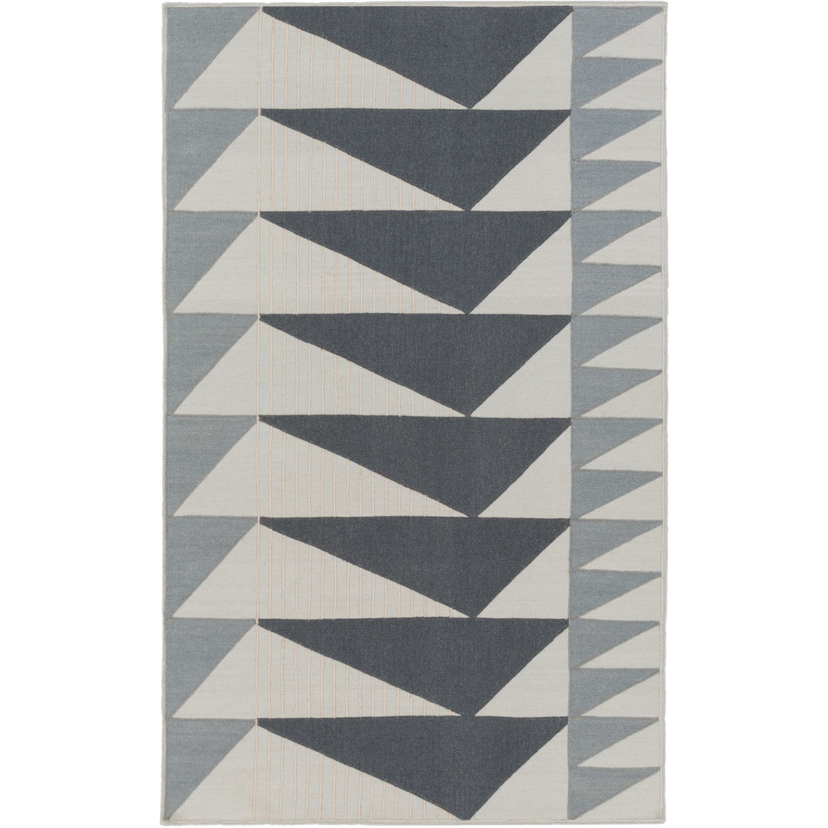 Surya RNA1000-810 Renata 120 X 96 inch Gray and Gray Area Rug, Wool and Cotton