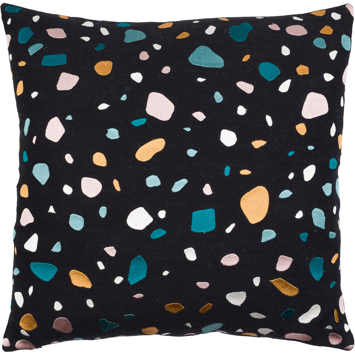 Surya RRA002-2222P Terra 22 inch Black Pillow Kit in 22 x 22, Square