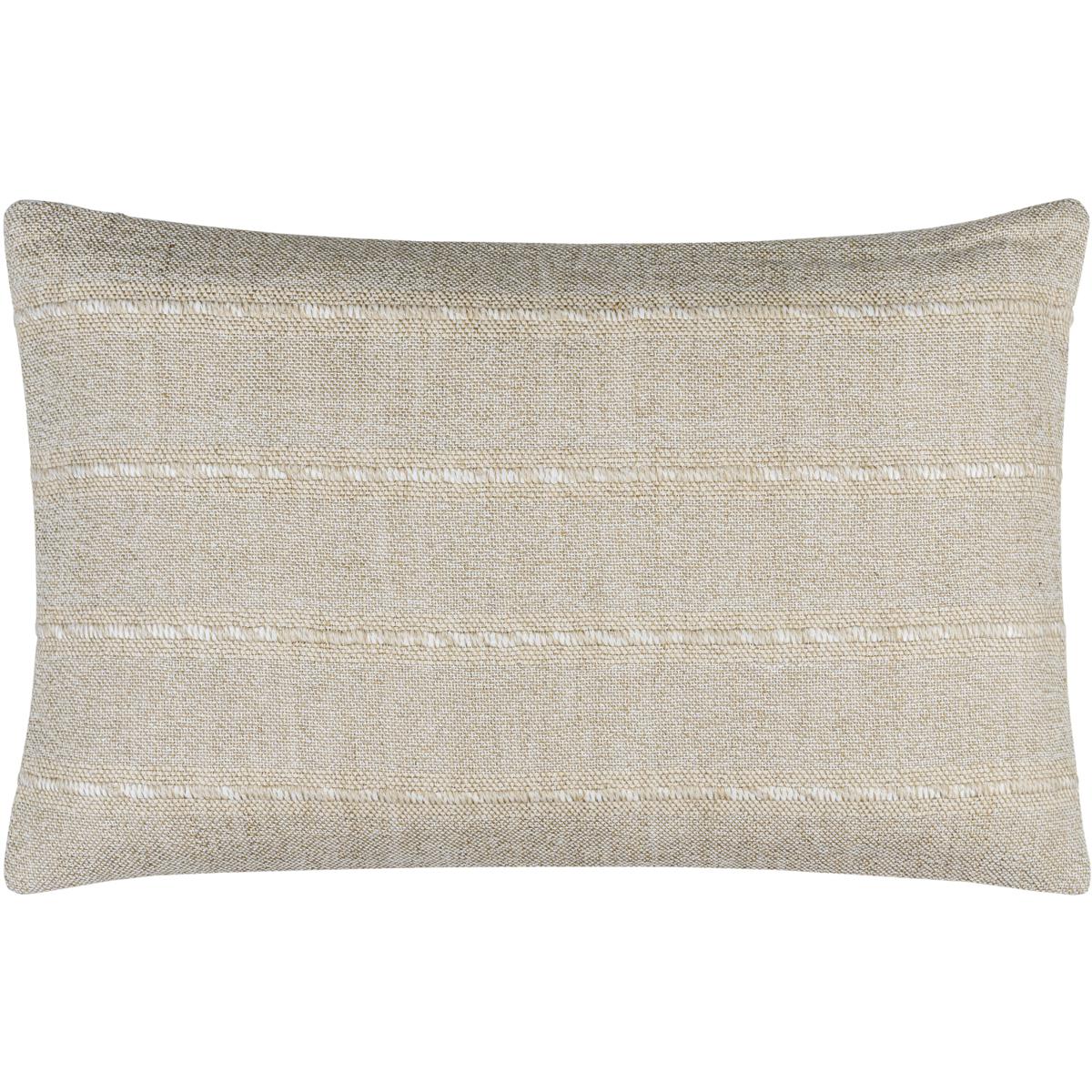 Surya RUH001-1422P Ruth 22 X 14 inch Ash / Khaki / Pearl / Metallic - Silver / Prairie Dust Lumbar Pillow in 14 x 22
