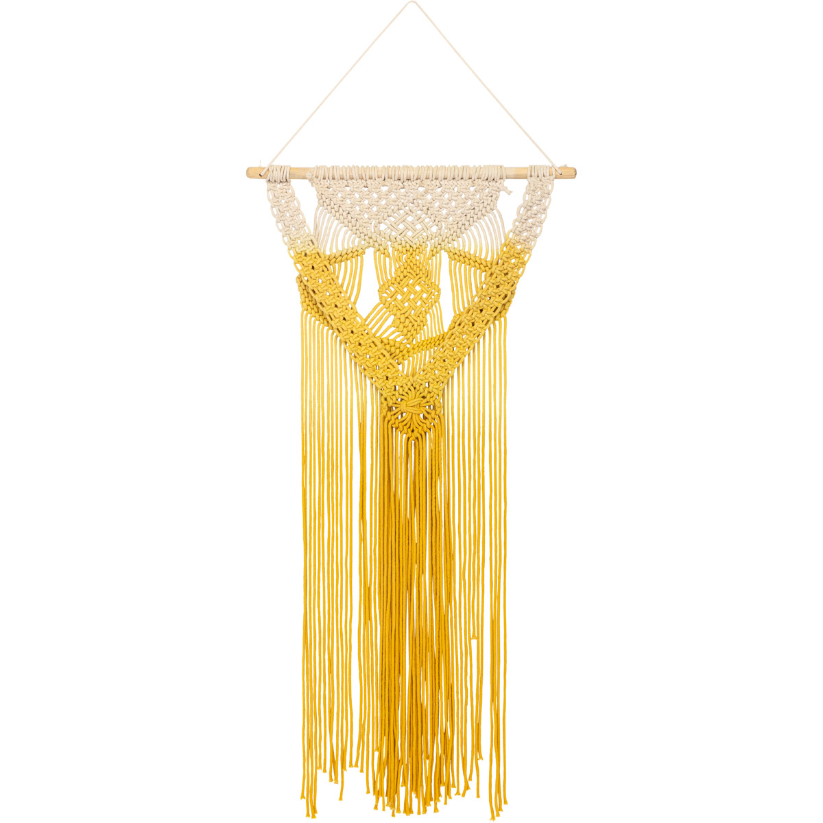 RZA1002-3414 34 x 14 in. Azra Wall Hanging - Bright Yellow & Beige