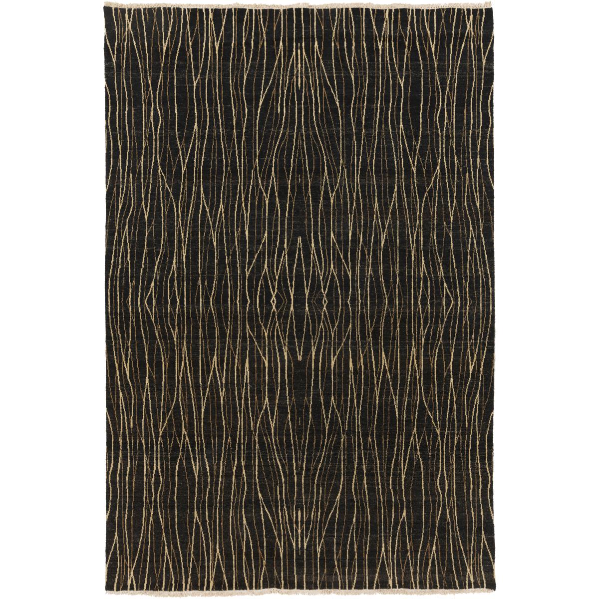 Surya SCL1002-69 Scarlet 108 X 72 inch Black / Mustard / Wheat Handmade Rug