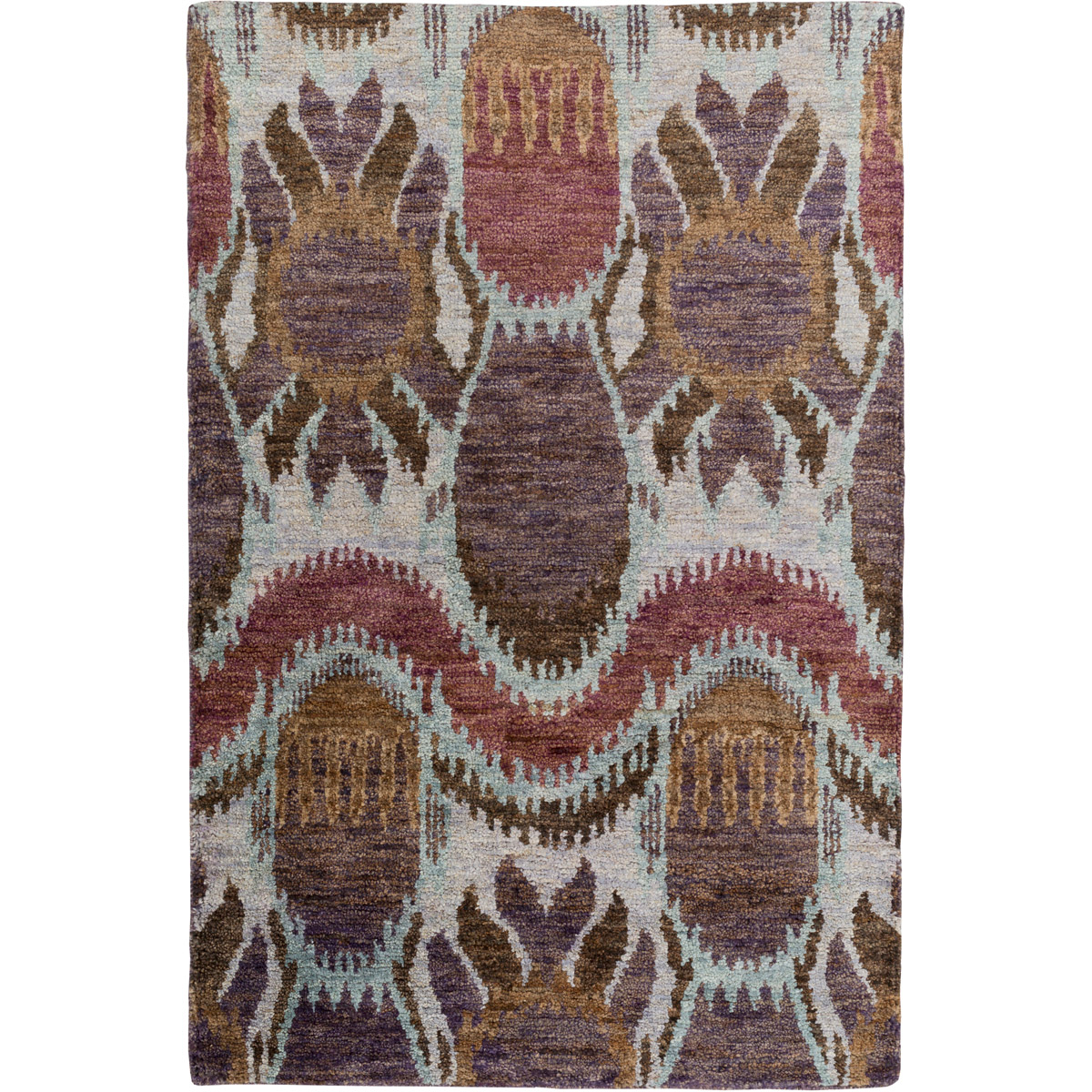 Surya SCR5152-58 Scarborough 96 X 60 inch Eggplant, Violet, Light Gray Rug