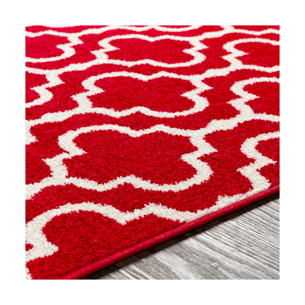 Surya SEV231523 Seville 35 X 24 inch Bright Red/White Rugs, Rectangle