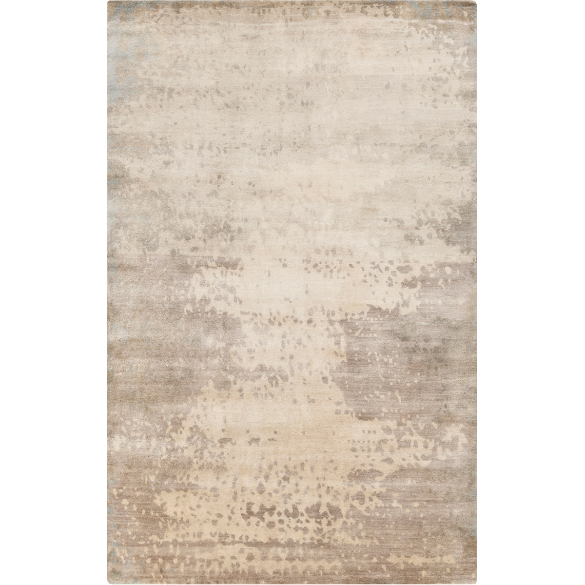 Decovio 12482-NN Manchester 36 X 24 inch Cream/Taupe/Medium Gray/Beige/Light Gray Rugs, Viscose and Wool