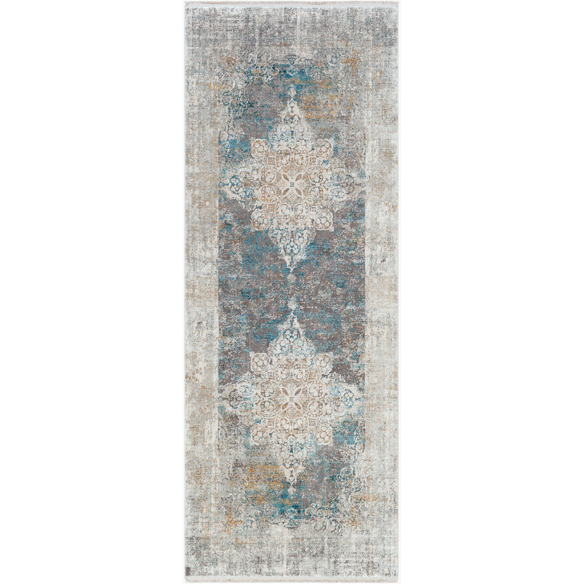Surya SOR2306-38 Solar 96 X 36 inch Sky Blue Rug in 3 x 8, Runner